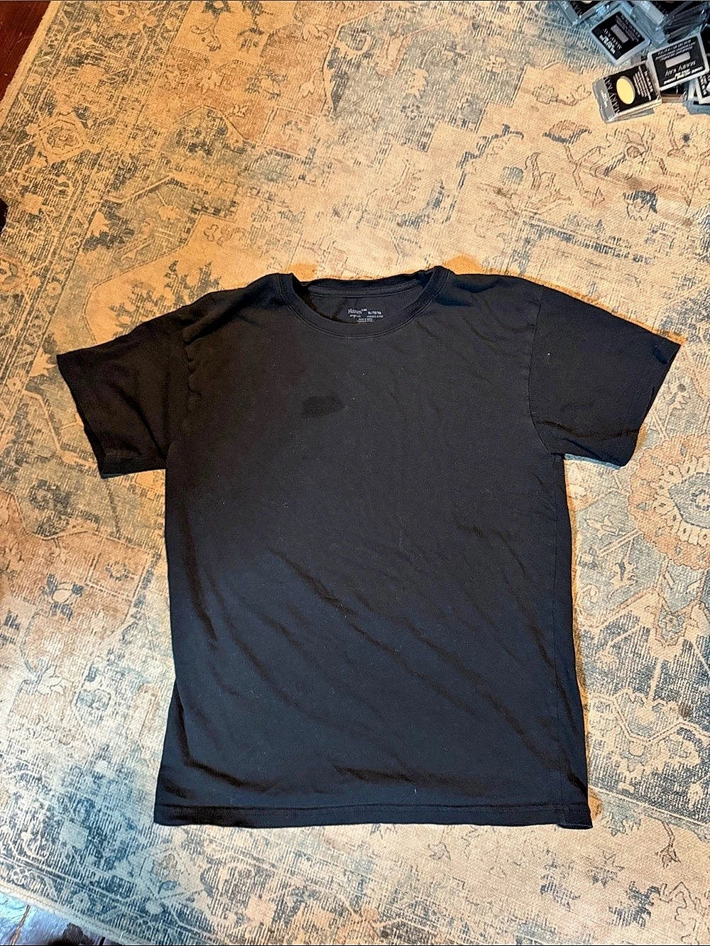Hanes Originals Short Sleeve T-Shirt Men's Black Large